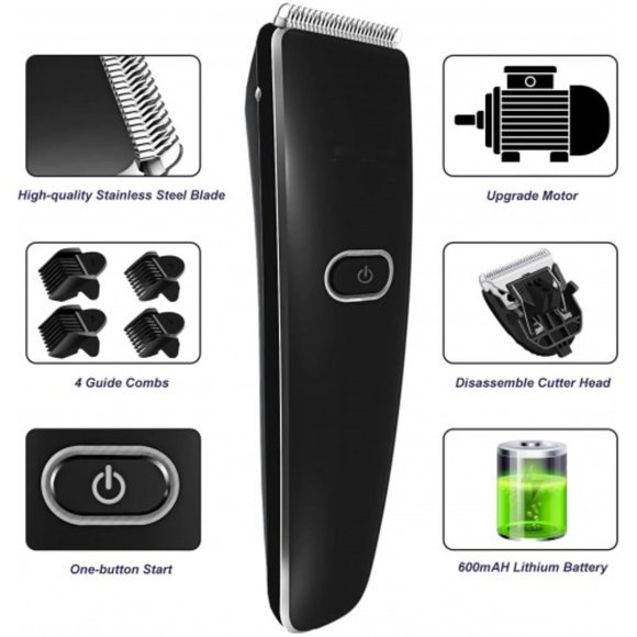 One-Button Cordless Hair Clipper Trimmer Kit - New - Picture 3 of 7